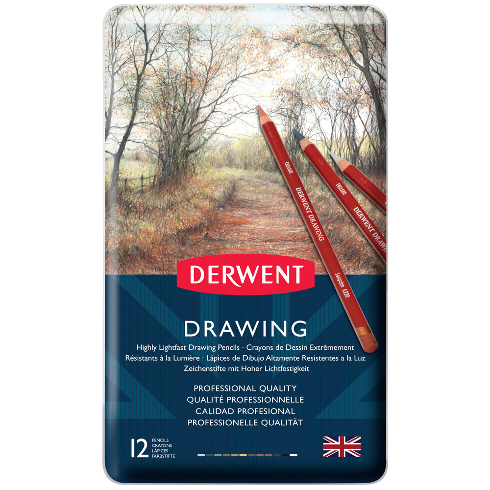 Derwent - Drawing Pencil - 12 Tin