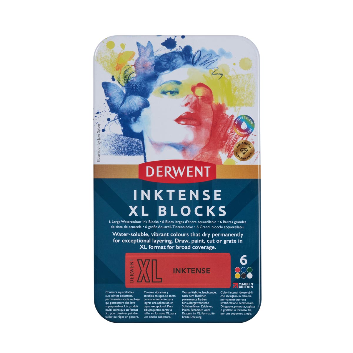 Derwent - Inktense XL Blocks - 6 Tin