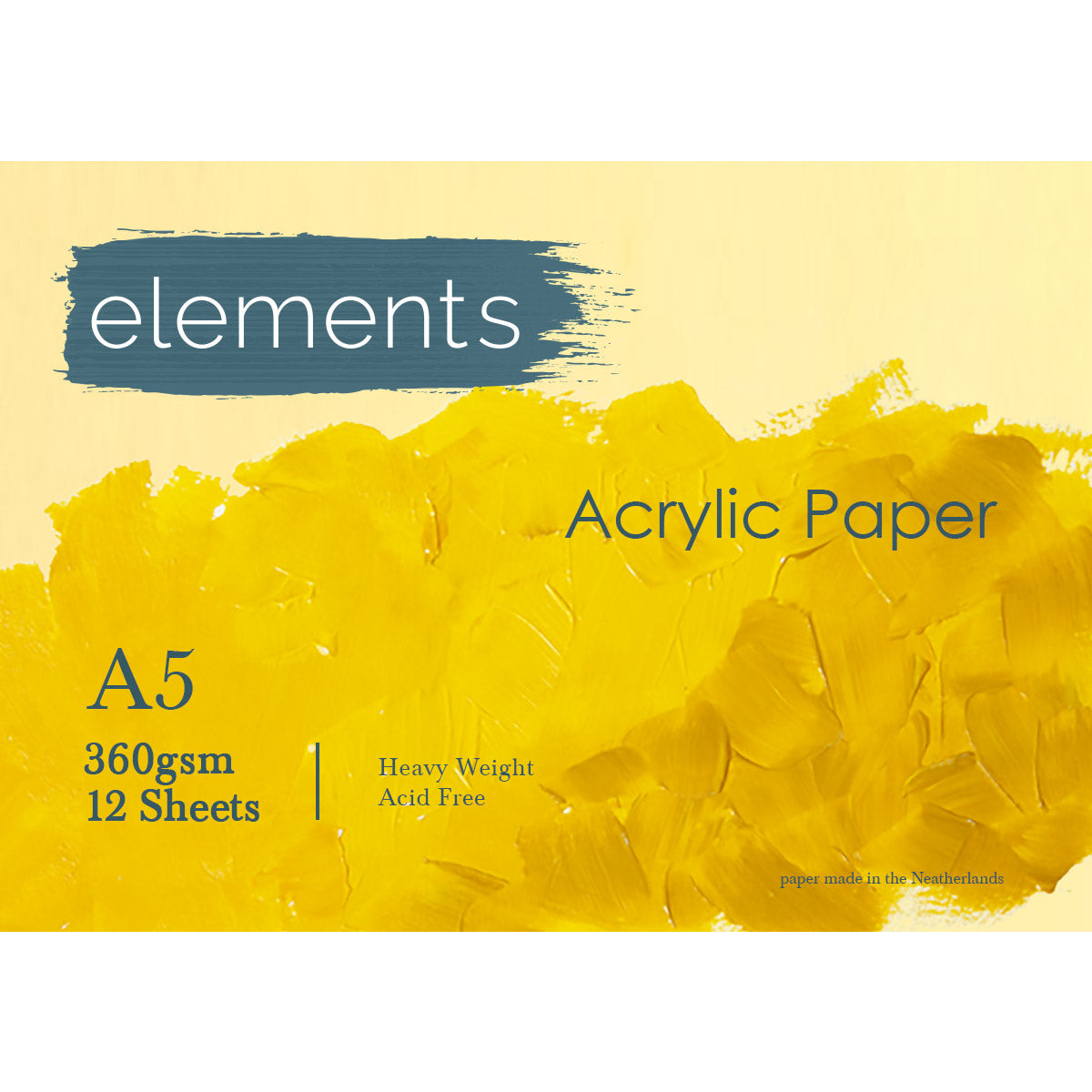 Elements Acrylic Pad - 360gsm - 12 Sheets - A5