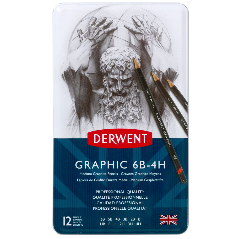 Derwent - Graphic Medium (Designer) Pencil - 12 Tin