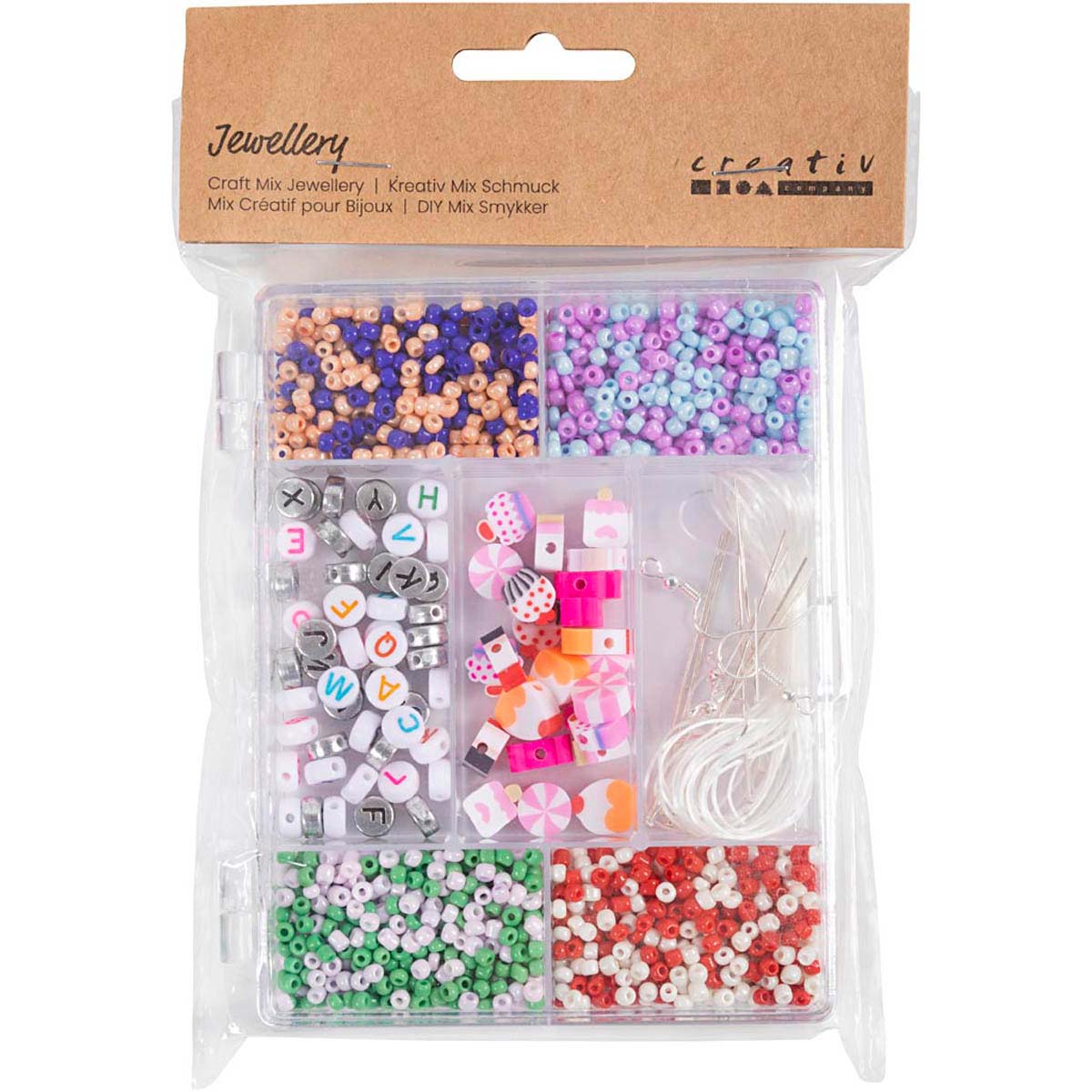 Creativ - Craft Bead Mix Jewellery Pastel Colours Candy Mix