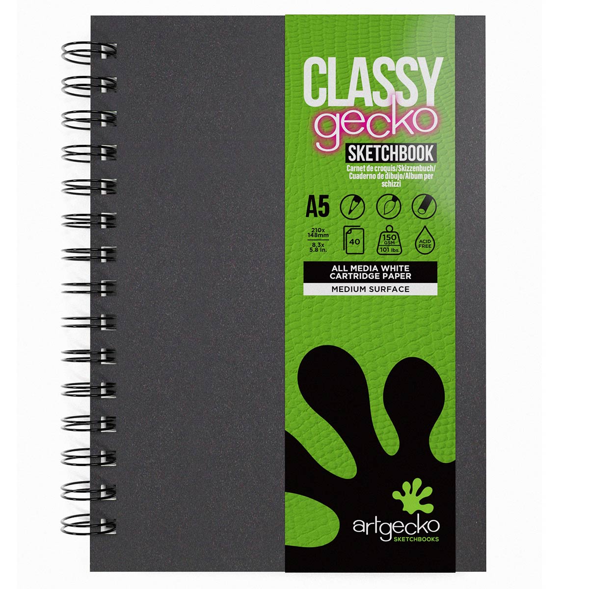 Artgecko - Classy Sketchbook Mixed Media A5 Portrait