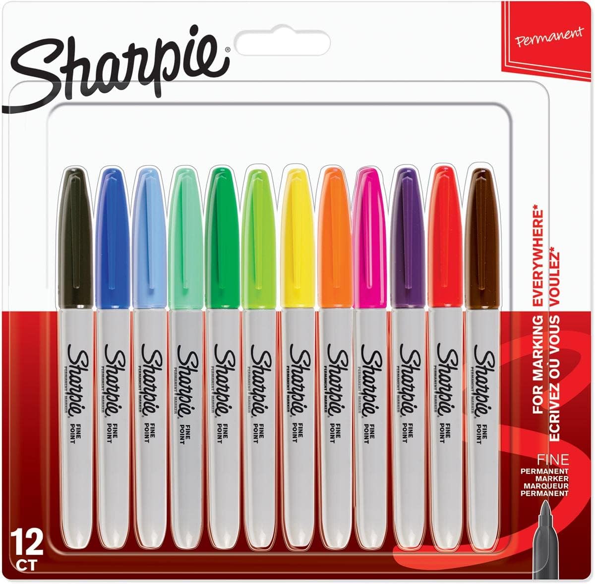 Sharpie - Permanent Marker - 12 Pack -  Fine
