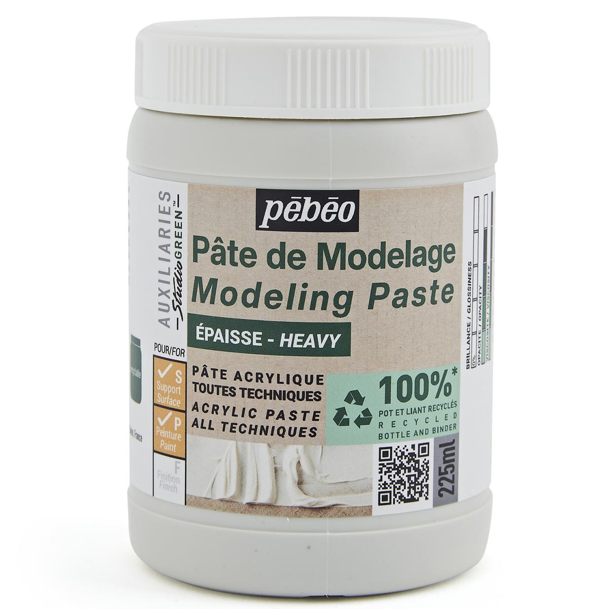 Pebeo - Heavy Modeling Paste Studio Green 225ml
