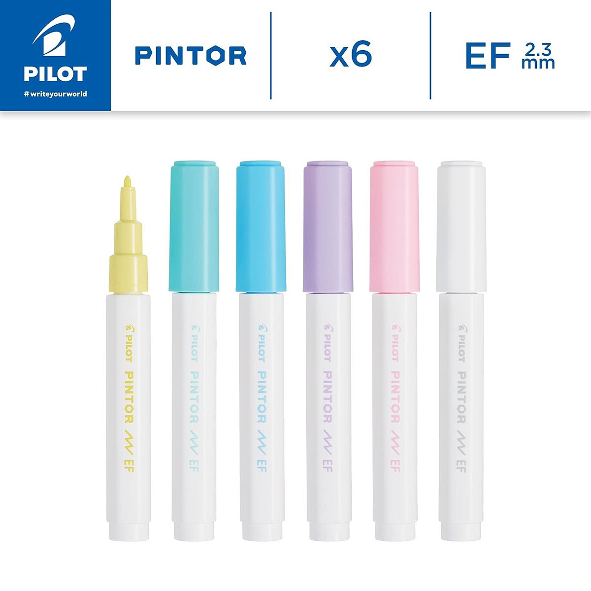 Pintor - Paint Marker Extra Fine Tip 6 Pack - Pastel