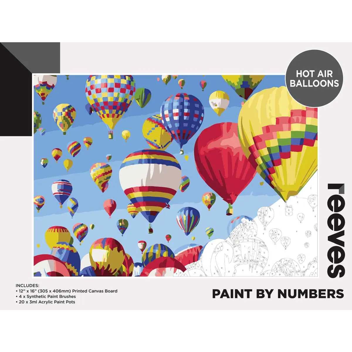 Reeves Paint by Numbers Large 12x16 inch - Balloons