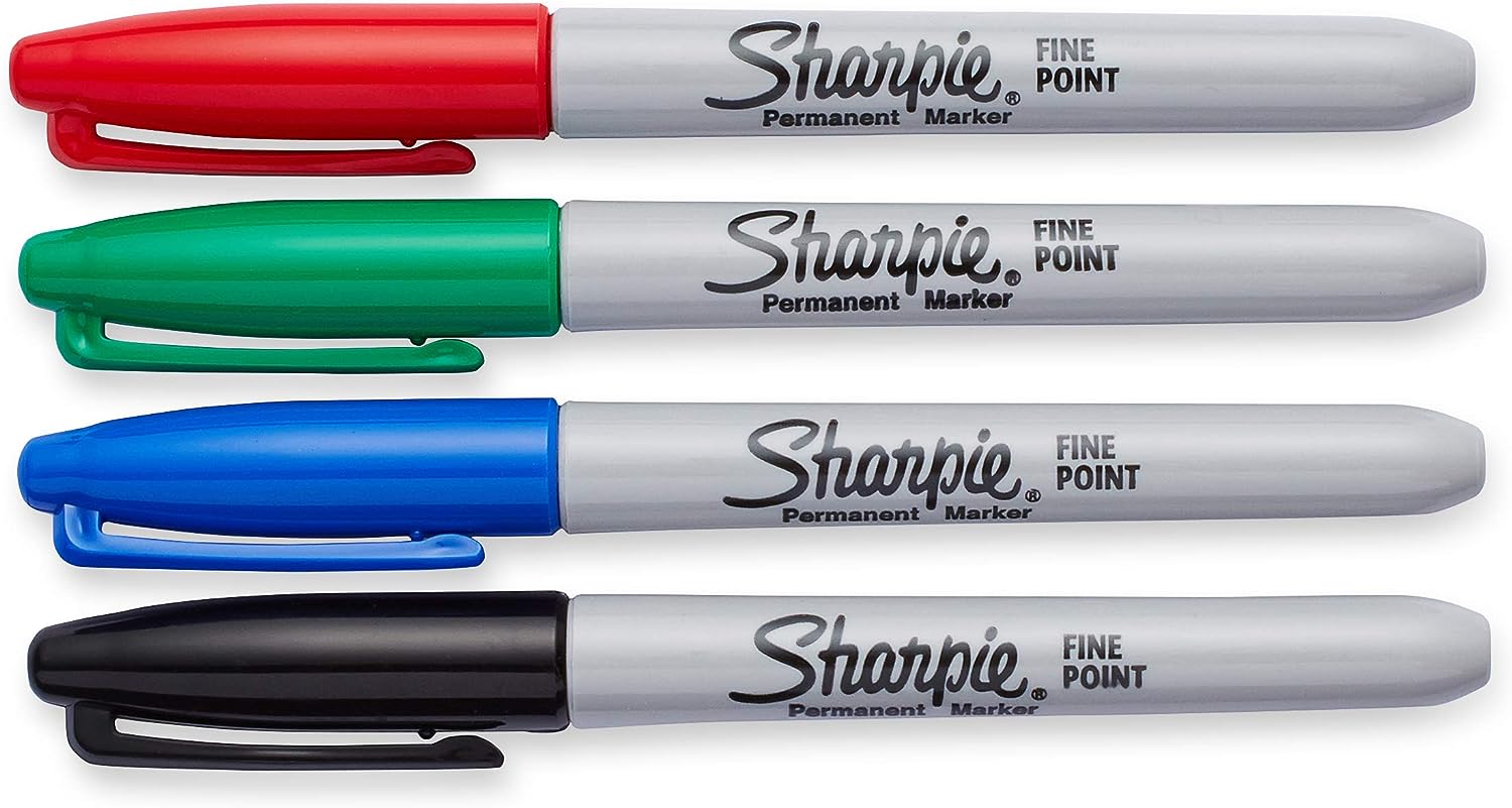 Sharpie - Permanent Marker - 4 Pack -  Fine