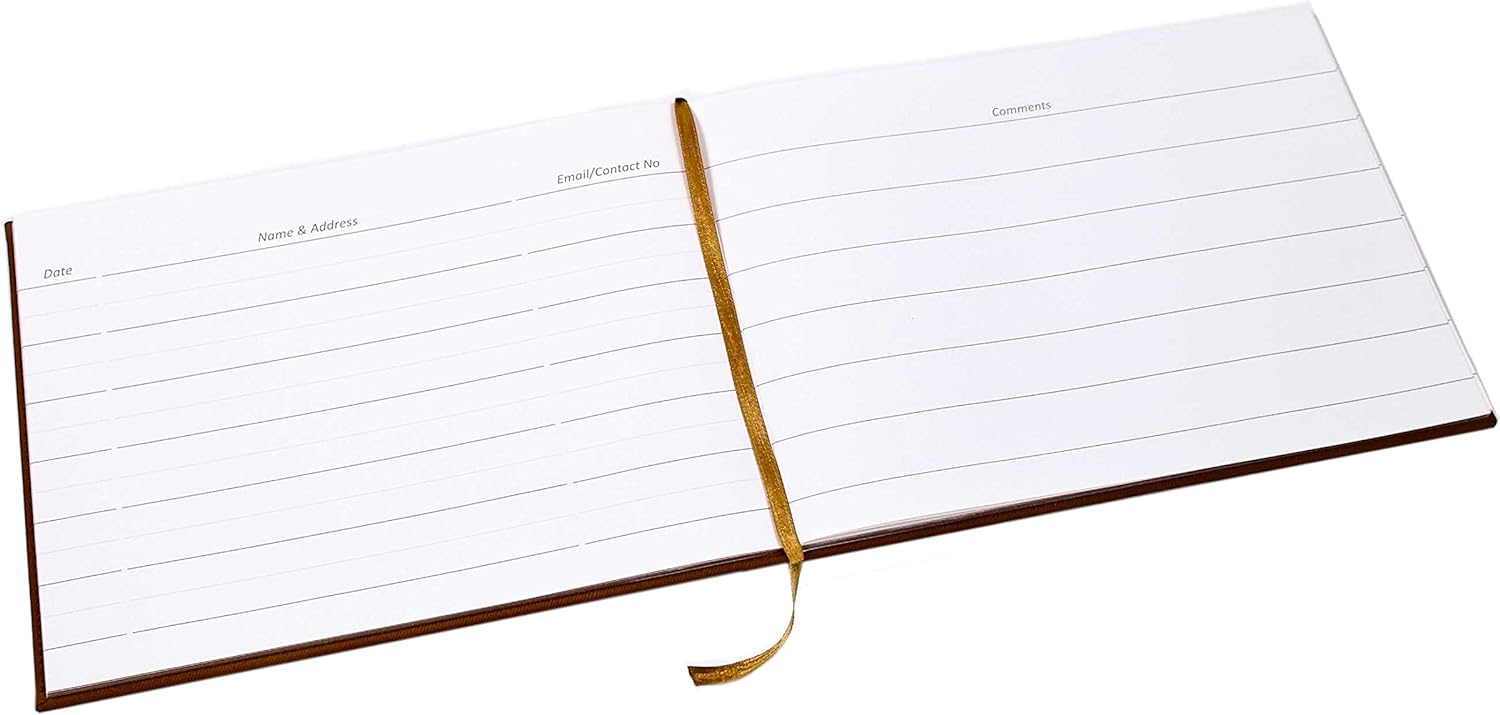 Esposti - Visitors Book Tan Soft Touch Faux Leather