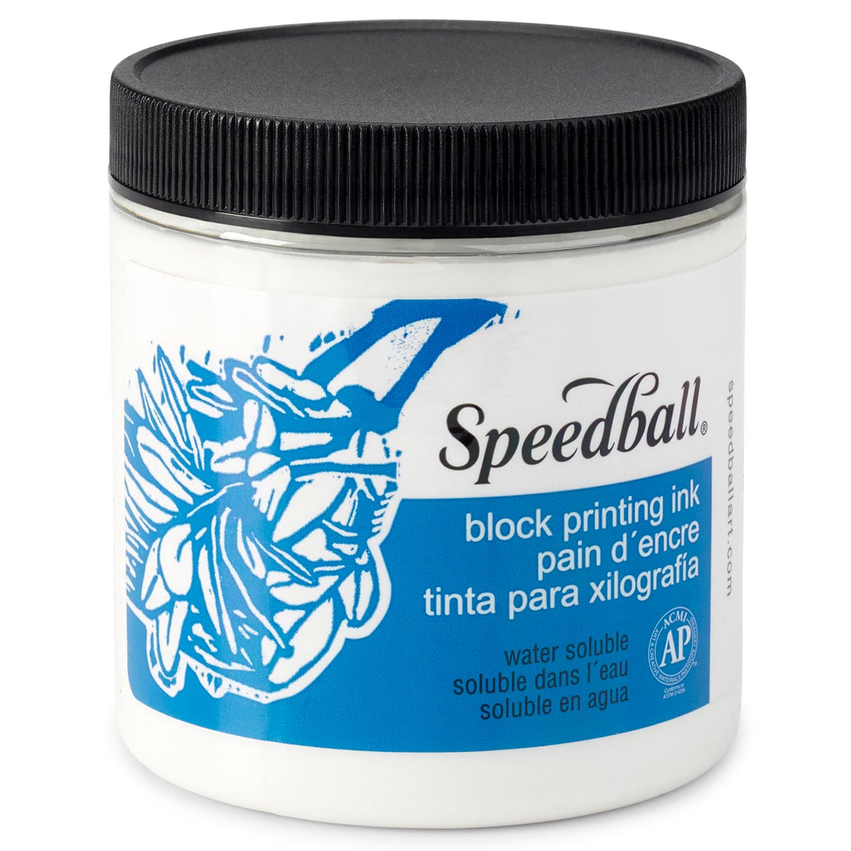 Speedball - Water-Soluble Block Ink 236ml (8oz) - White