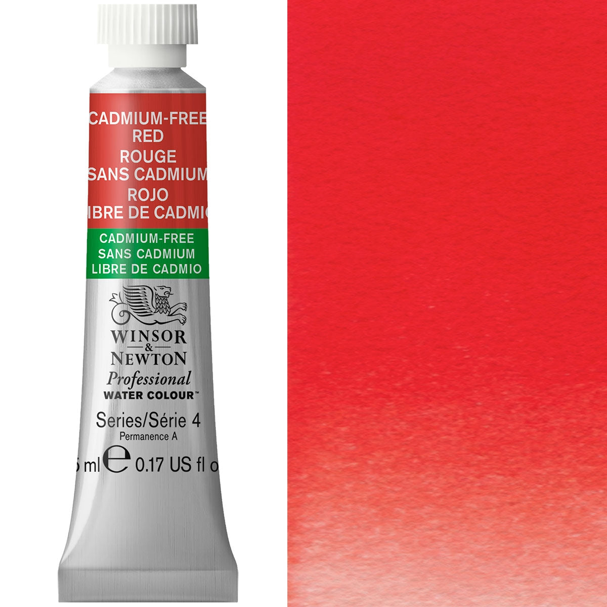 Winsor and Newton - Professional Artists' Watercolour - 5ml - Cadmium FREE Red