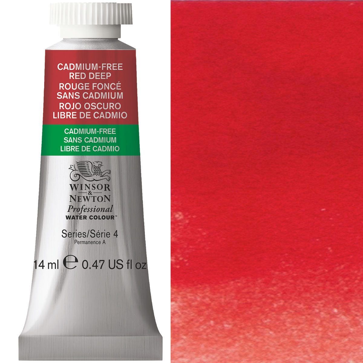 Winsor and Newton - Professional Artists' Watercolour - 14ml - Cadmium FREE Red Deep