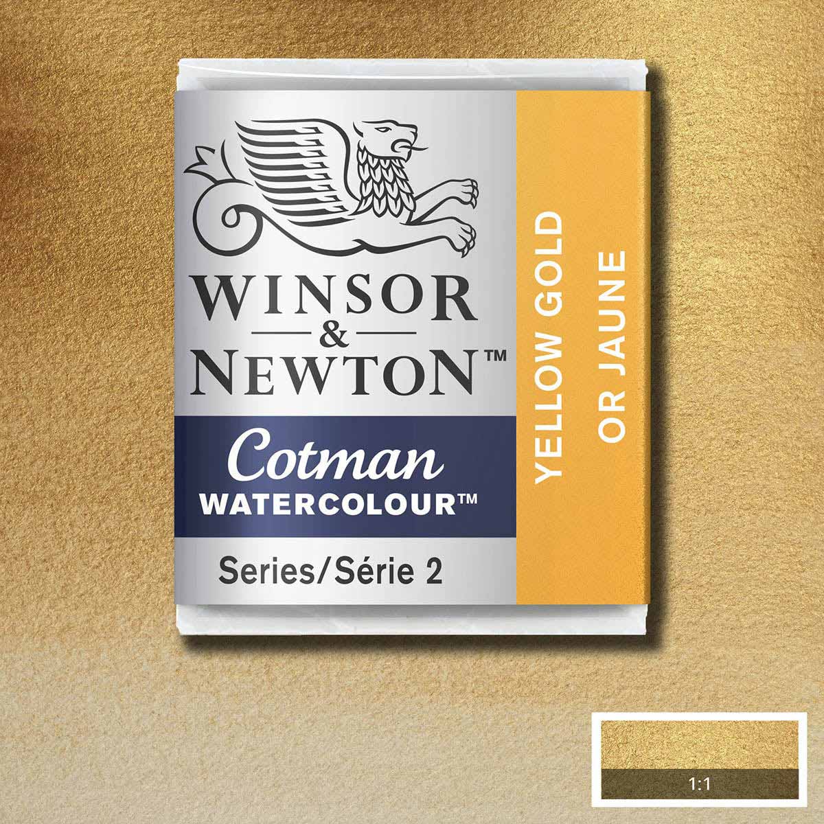 Winsor and Newton - Cotman Watercolour Half Pan - Yellow Gold