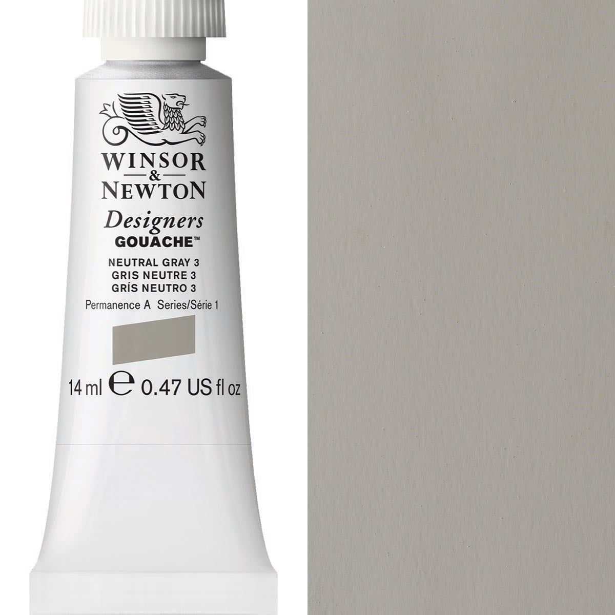 Winsor and Newton - Designers Gouache - 14ml - Neutral Grey No 3