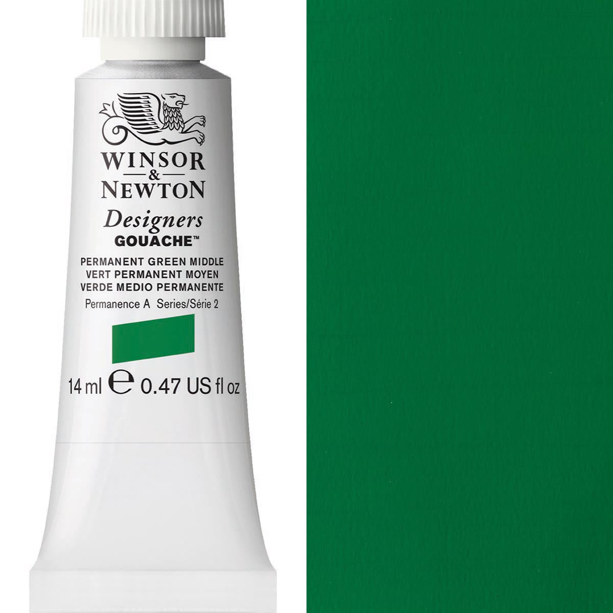 Winsor and Newton - Designers Gouache - 14ml - Permanent Green Middle