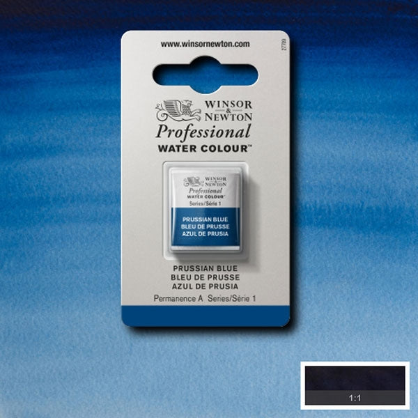 Winsor and Newton - Professional Artists' Watercolour Half Pan - HP - Prussian Blue