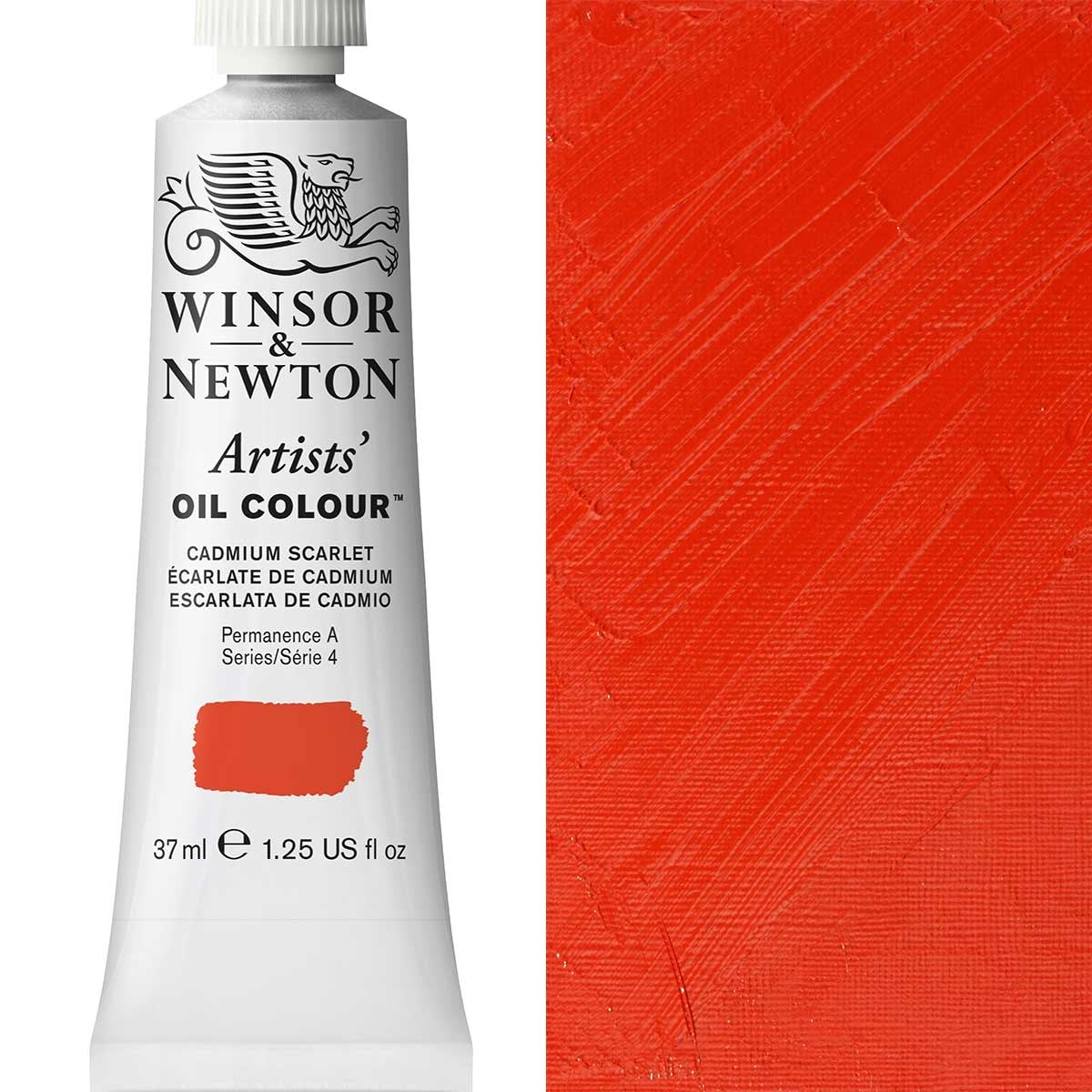 Winsor and Newton - Artists' Oil Colour - 37ml - Cadmium Scarlet