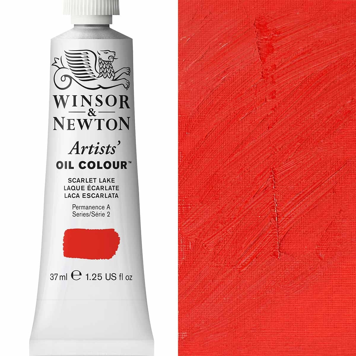 Winsor and Newton - Artists' Oil Colour - 37ml - Scarlet Lake