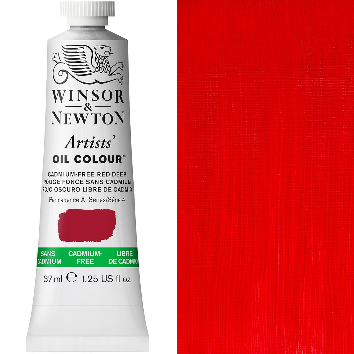 Winsor and Newton - Artists' Oil Colour - 37ml - Cad Free Red Deep