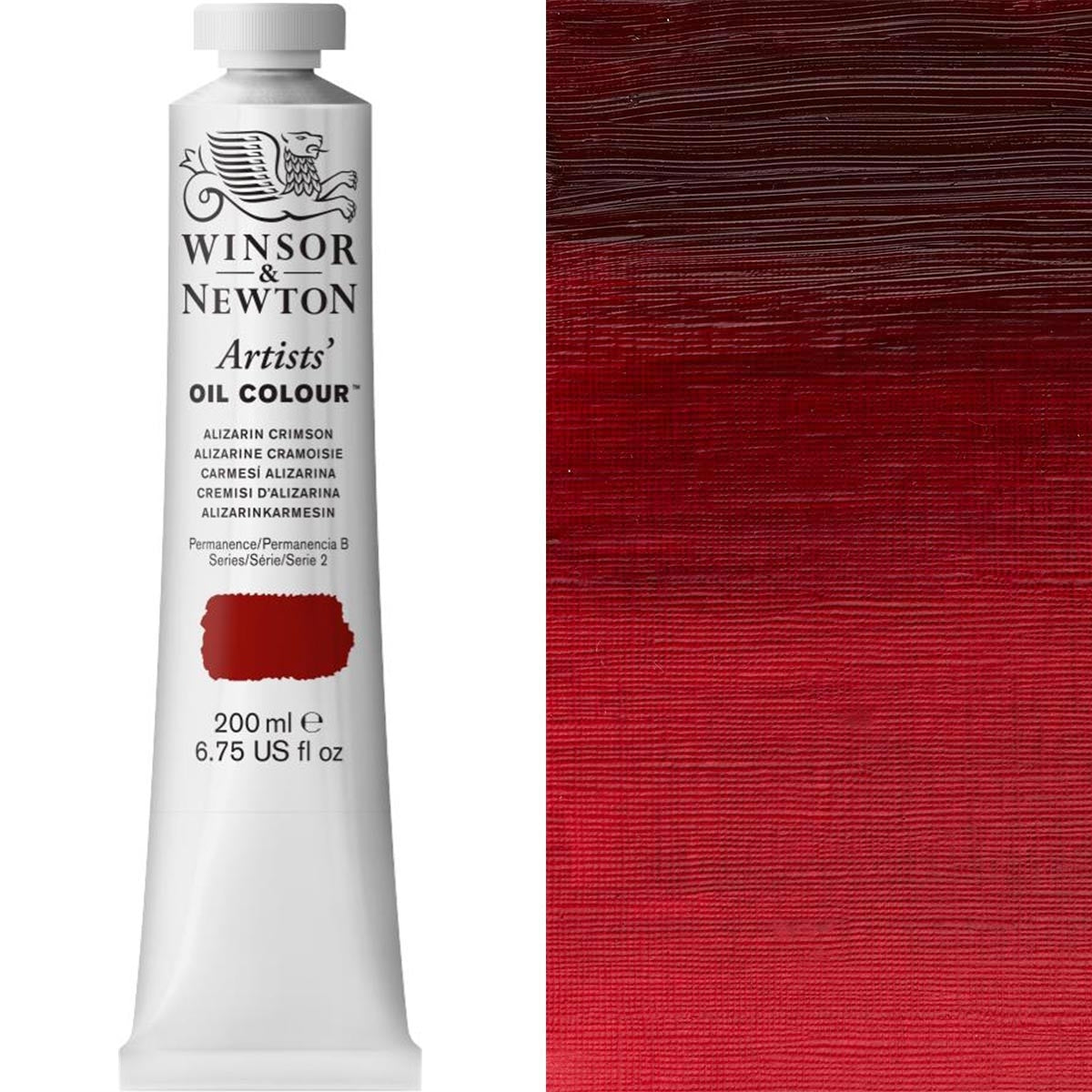 Winsor and Newton - Artists' Oil Colour - 200ml - Alizarin Crimson