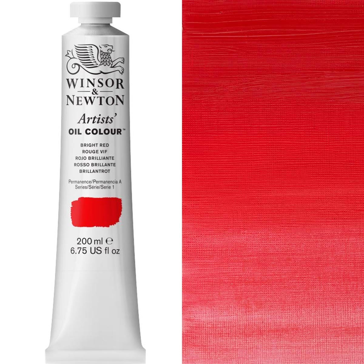 Winsor and Newton - Artists' Oil Colour - 200ml - Bright Red