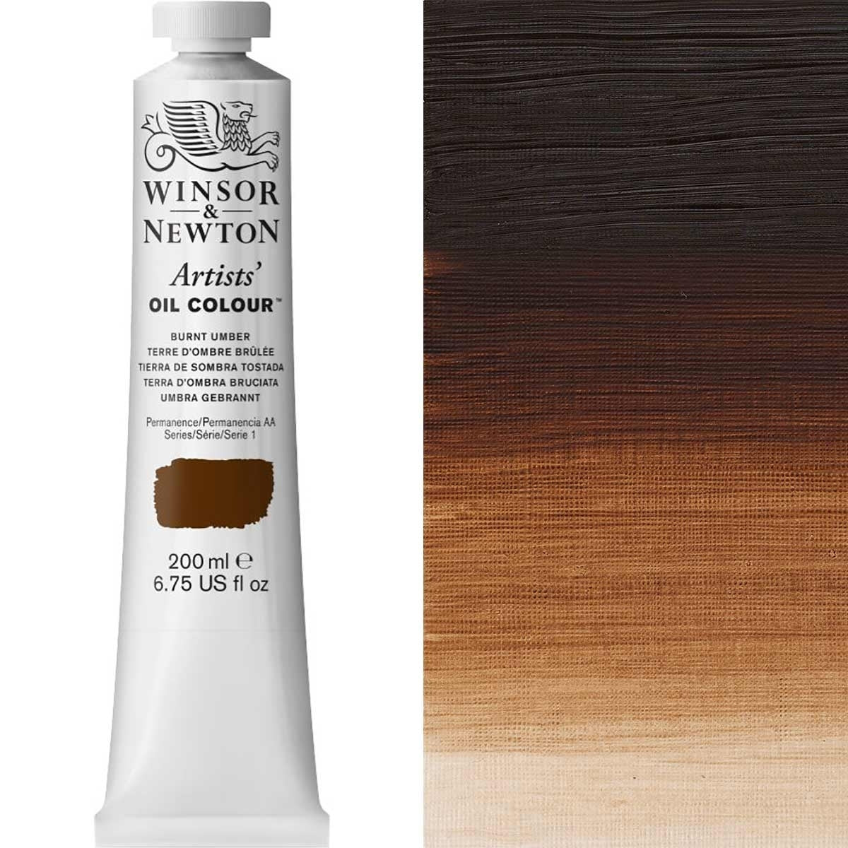 Winsor and Newton - Artists' Oil Colour - 200ml - Burnt Umber