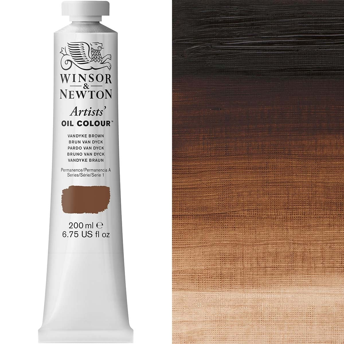 Winsor and Newton - Artists' Oil Colour - 200ml - Vandyke Brown