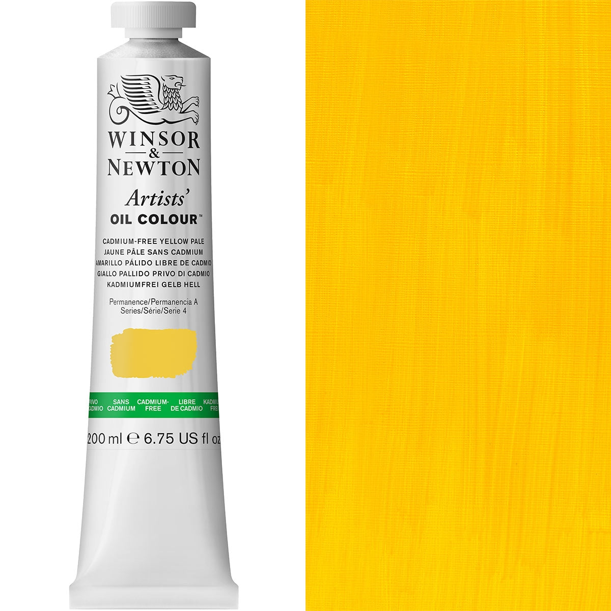 Winsor and Newton - Artists' Oil Colour - 200ml - Cad Free Yellow Pale