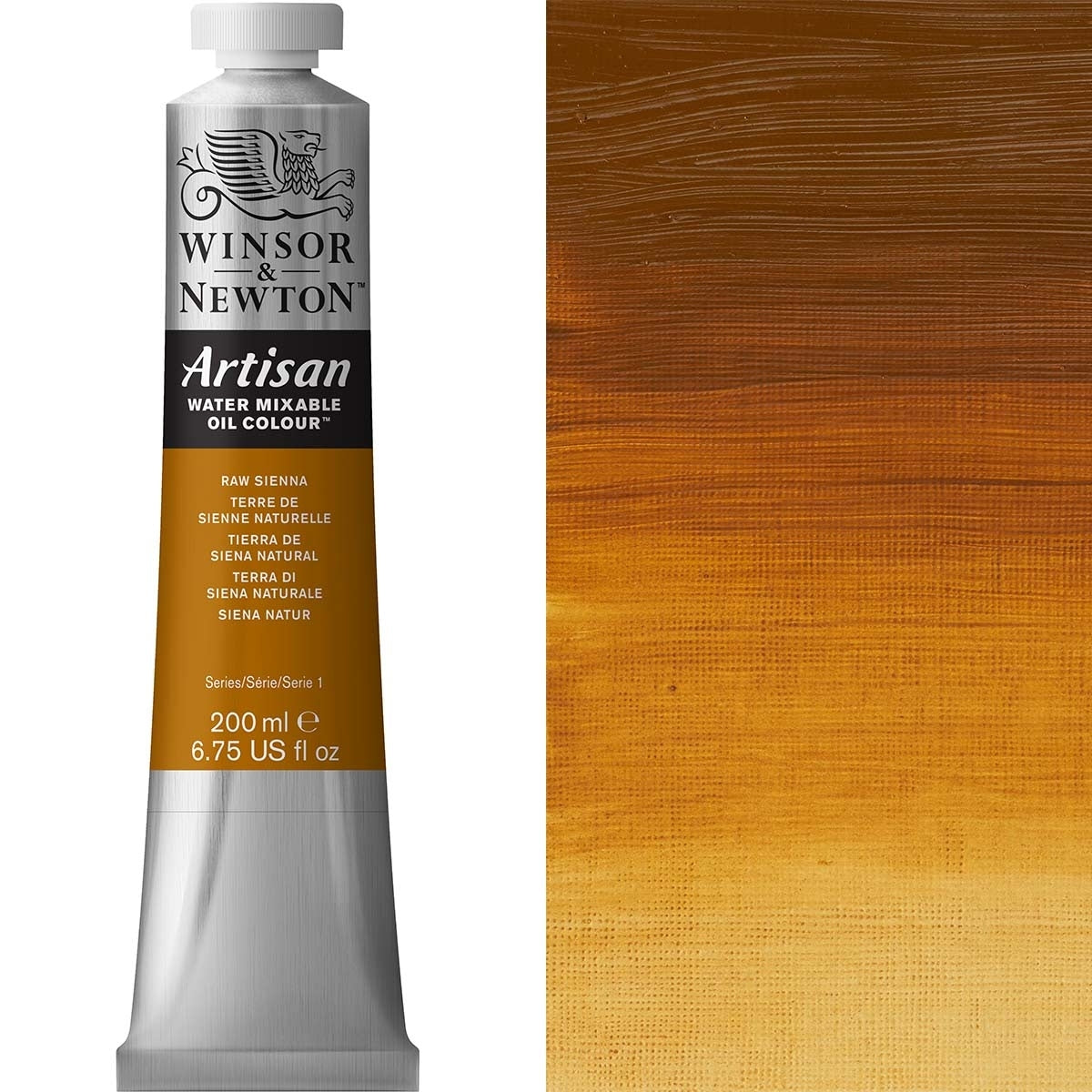 Winsor and Newton - Artisan Oil Colour Watermixable - 200ml - Raw Sienna