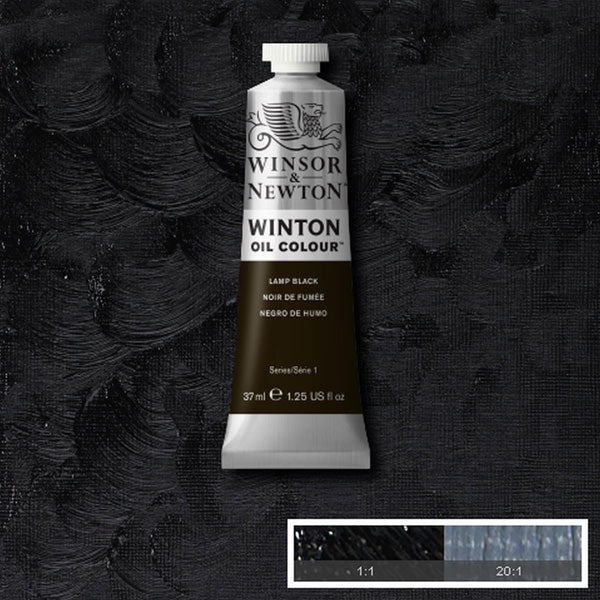 Winsor and Newton - Winton Oil Colour - 37ml - Lamp Black (25)