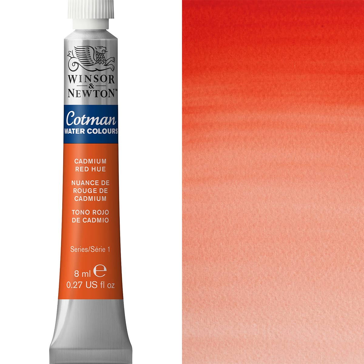 Winsor and Newton - Cotman Watercolour - 8ml - Cadmium Red