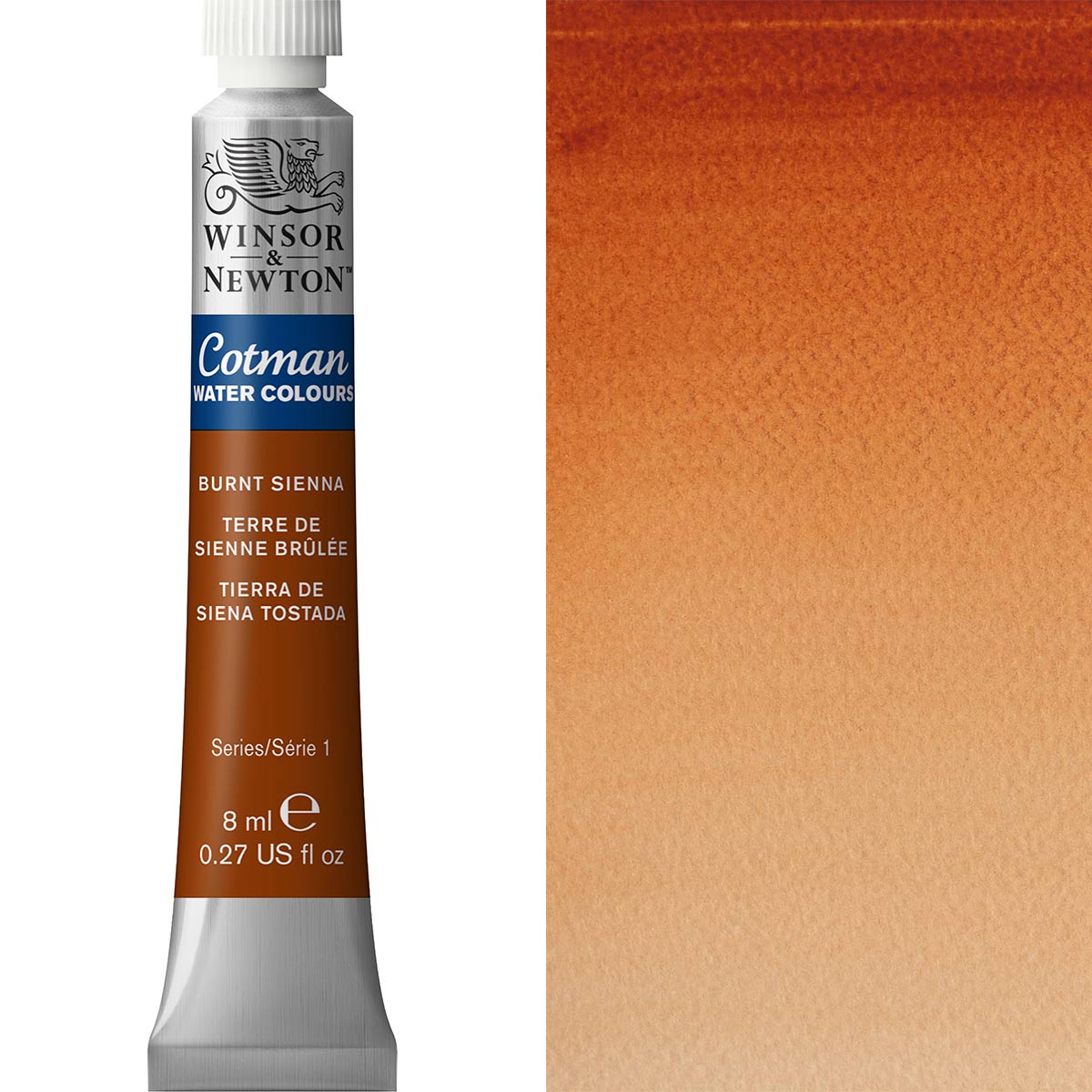 Winsor and Newton - Cotman Watercolour - 8ml - Burnt Sienna