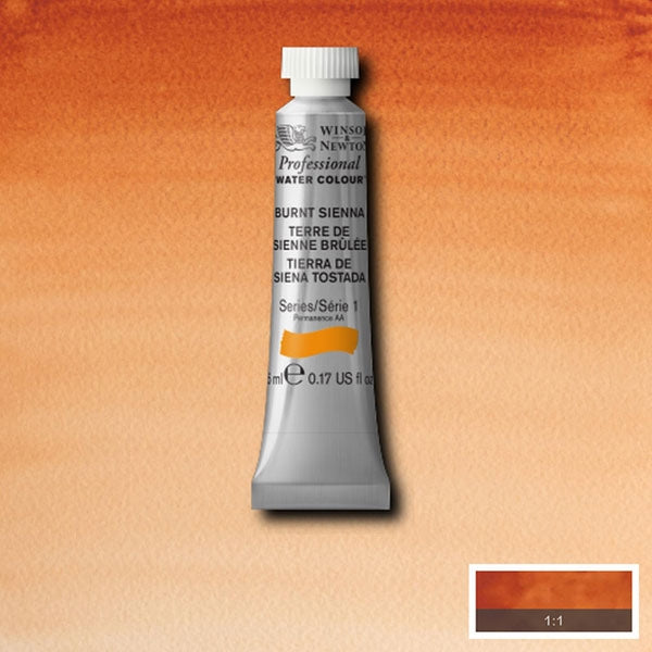 Winsor and Newton - Professional Artists' Watercolour - 5ml - Burnt Sienna