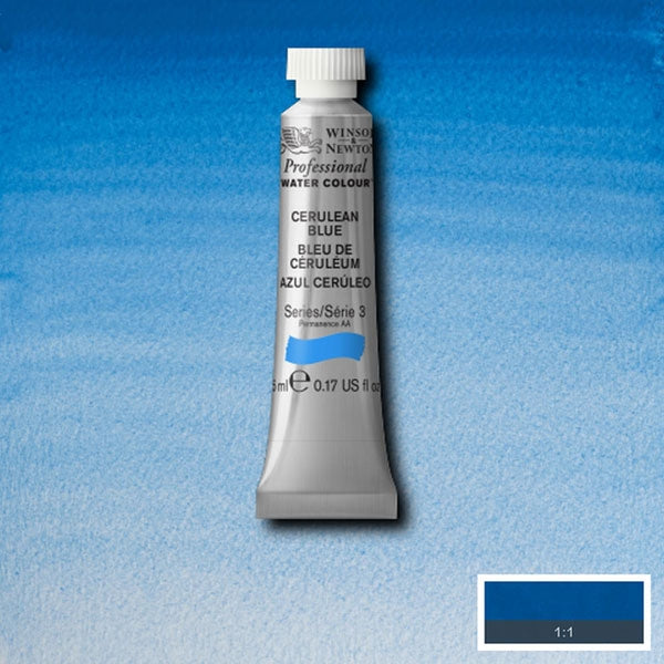 Winsor and Newton - Professional Artists' Watercolour - 5ml - Cerulean Blue