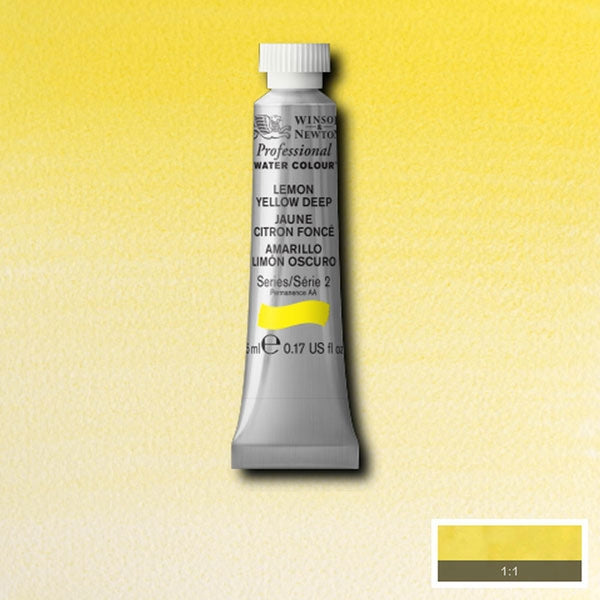 Winsor and Newton - Professional Artists' Watercolour - 5ml - Lemon Yellow Deep