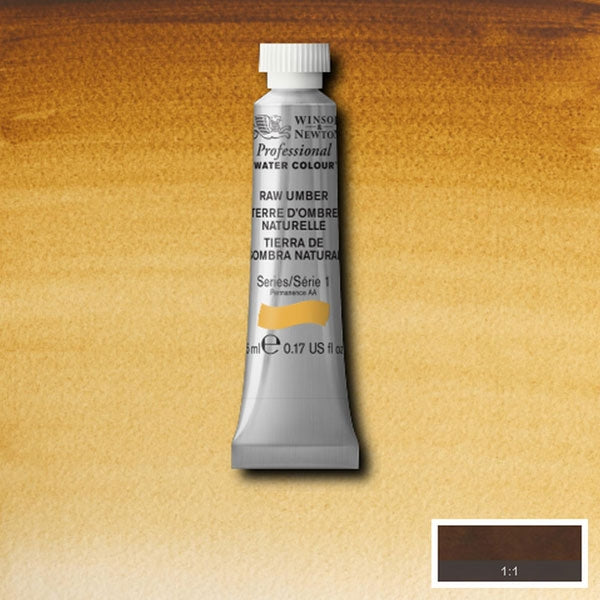 Winsor and Newton - Professional Artists' Watercolour - 5ml - Raw Umber