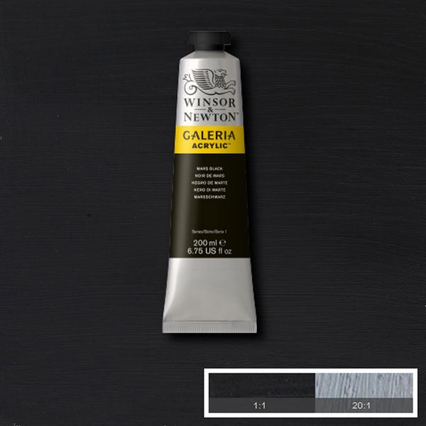 Winsor and Newton - Galeria Acrylic Colour - 200ml - Mars Black