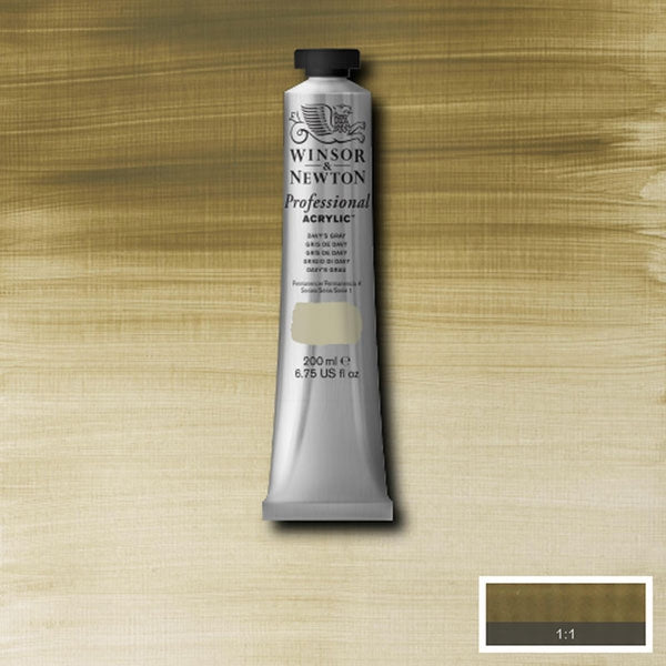 Winsor and Newton - Professional Artists' Acrylic Colour - 200ml - Davy's Grey