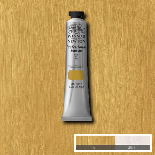 Winsor and Newton - Professional Artists' Acrylic Colour - 200ml - Gold
