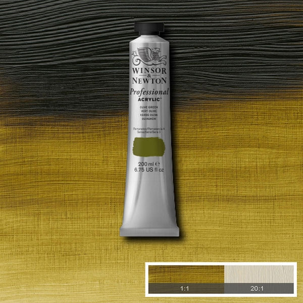 Winsor and Newton - Professional Artists' Acrylic Colour - 200ml - Olive Green