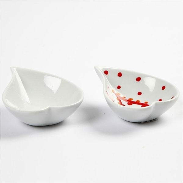 Create Craft - Porcelain Heart Shape Dish 8x2cm 12 pieces