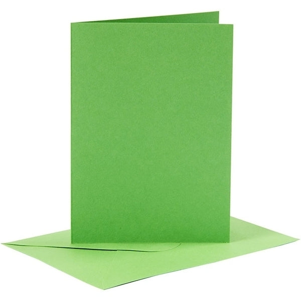 Create Craft - Cards & Envelopes - 10.5x15cm 6pack green