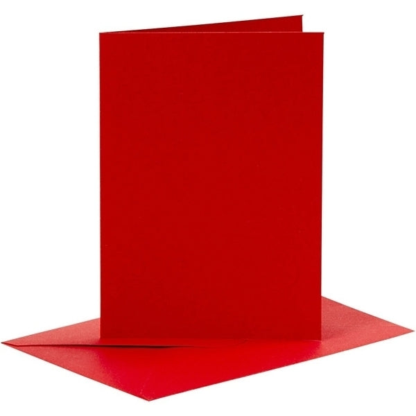 Create Craft - Cards & Envelopes - 10.5x15cm 6pack red
