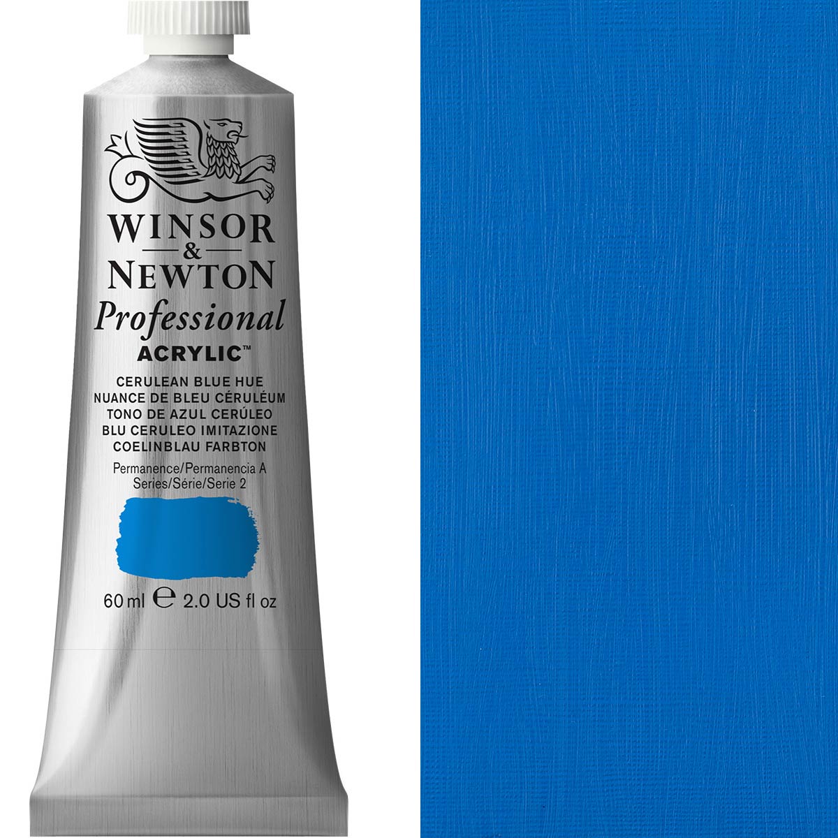 Winsor and Newton - Professional Artists' Acrylic Colour - 60ml - Cerulean Blue Hue