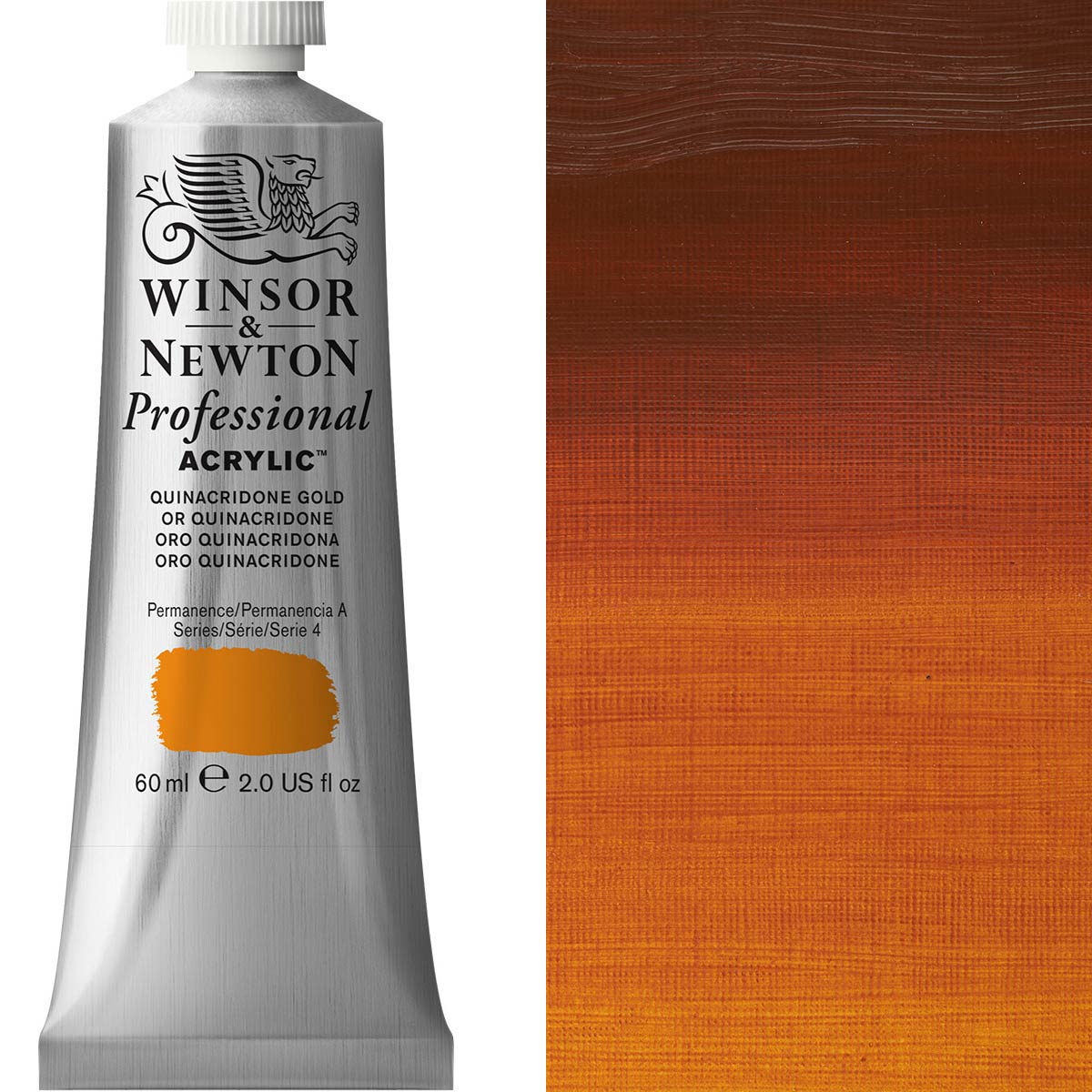 Winsor and Newton - Professional Artists' Acrylic Colour - 60ml - Quinacridone Gold