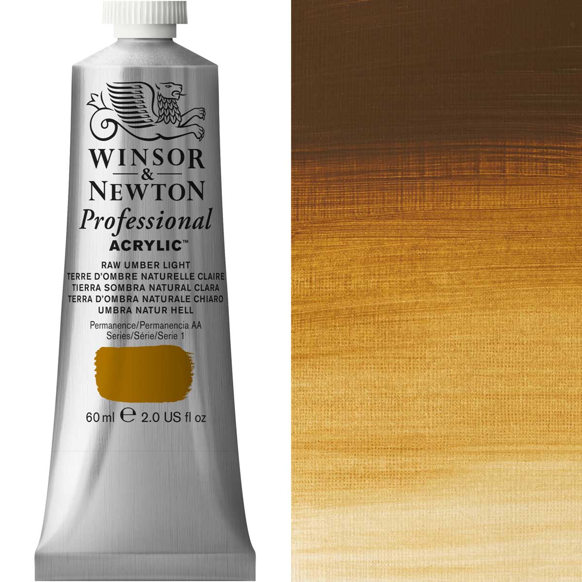Winsor and Newton - Professional Artists' Acrylic Colour - 60ml - Raw Umber Light