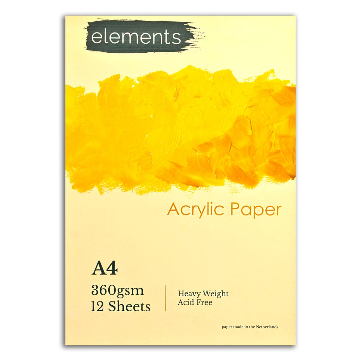 Elements Acrylic Pad - 360gsm - 12 Sheets - A4