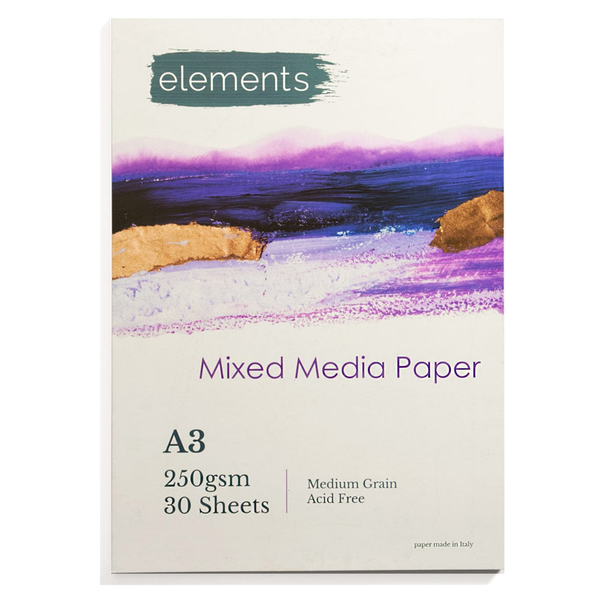 Elements Mixed Media Pad - 250gsm - 30 Sheets - A3
