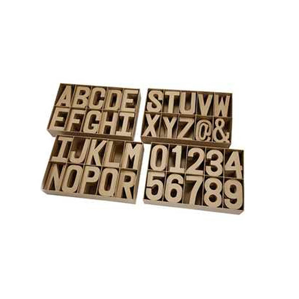 Create Craft - Display box - large letters 20.5 cm  - Large - 160 Assorted 4 of each letter and Number