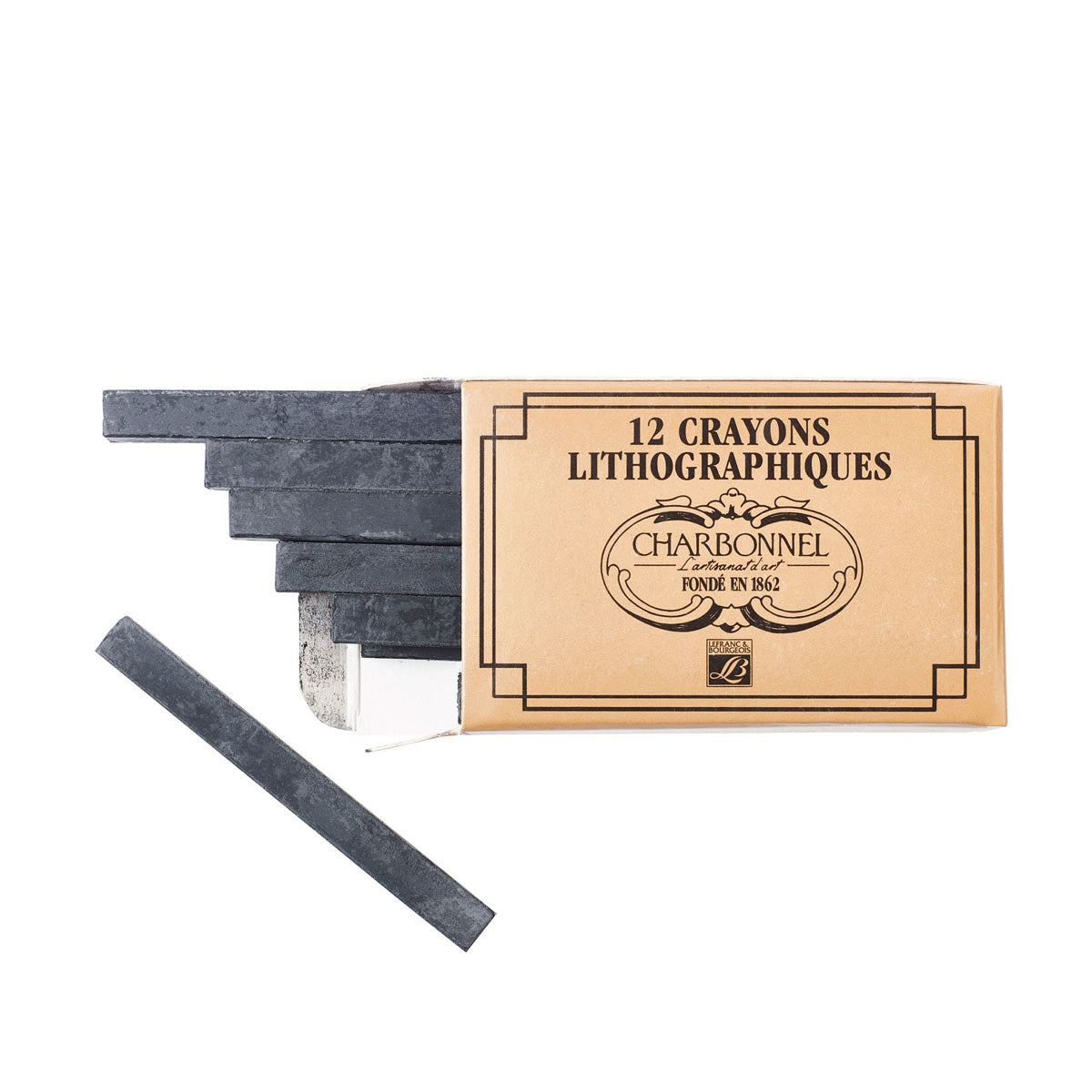 Charbonnel - Box of 12 Lithography Crayons Copal (Hard)