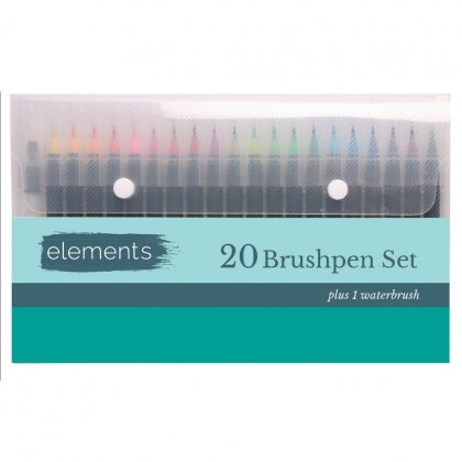 Elements - 21 Piece Watercolour Brushpens Marker set